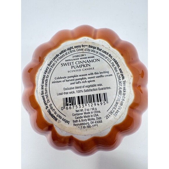Bath & Body Works Sweet Cinnamon Pumpkin Candle NEW 2oz Halloween Fall October - Picture 3 of 10